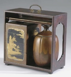 A Japanese Gold-Decorated Lacquer Picnic Set (SAGE-JUBAKO) 
